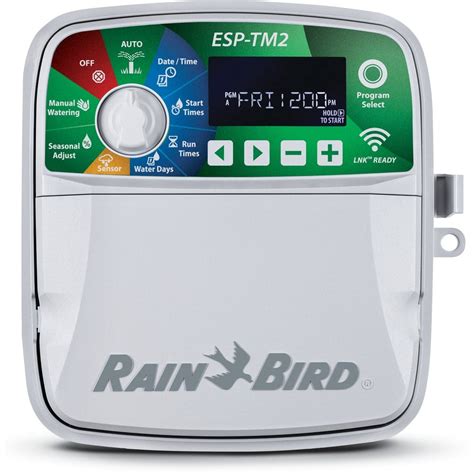 Rainbird esp-tm2 - Rain Bird Controller Compatibility. Several models of Rain Bird controllers work with the app. The ST8-2.0 is WiFi enabled and ready to connect. Other models, including the ESP-Me, the ESP-TM2, and the ESP-RZXe, are upgradable to WiFi connectivity with the LNK WiFi module.